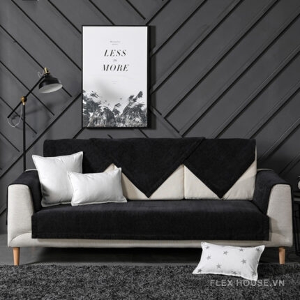 Tấm phủ sofa Chenille trơn phong cách Bắc Âu PJ7632