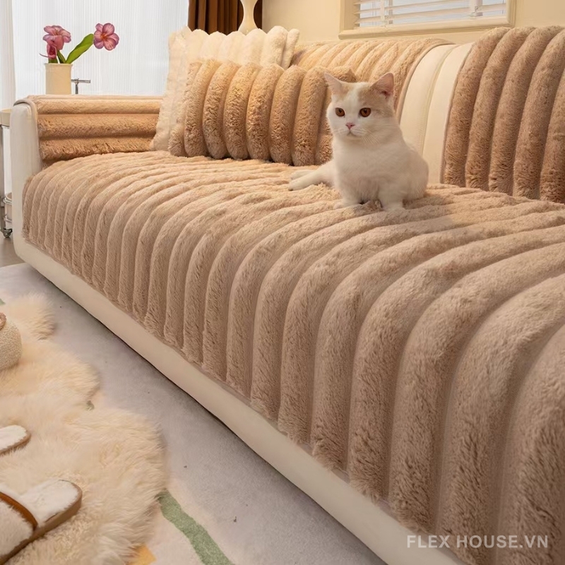 Tấm phủ sofa nhung sọc nổi gợn sóng PJ6580 1 Tấm phủ sofa nhung sọc nổi gợn sóng PJ6580