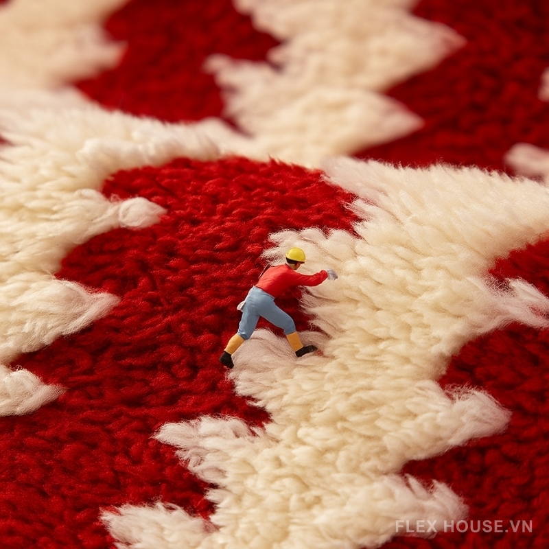 Tấm phủ sofa vải Chenille họa tiết răng cưa PJ3126