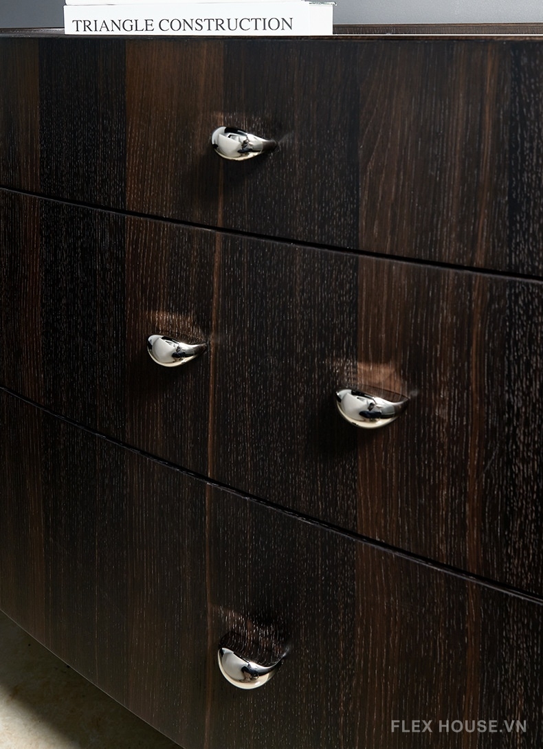 Tay nắm ngăn kéo đồng thau Bắc Âu bạc PALO6314 6