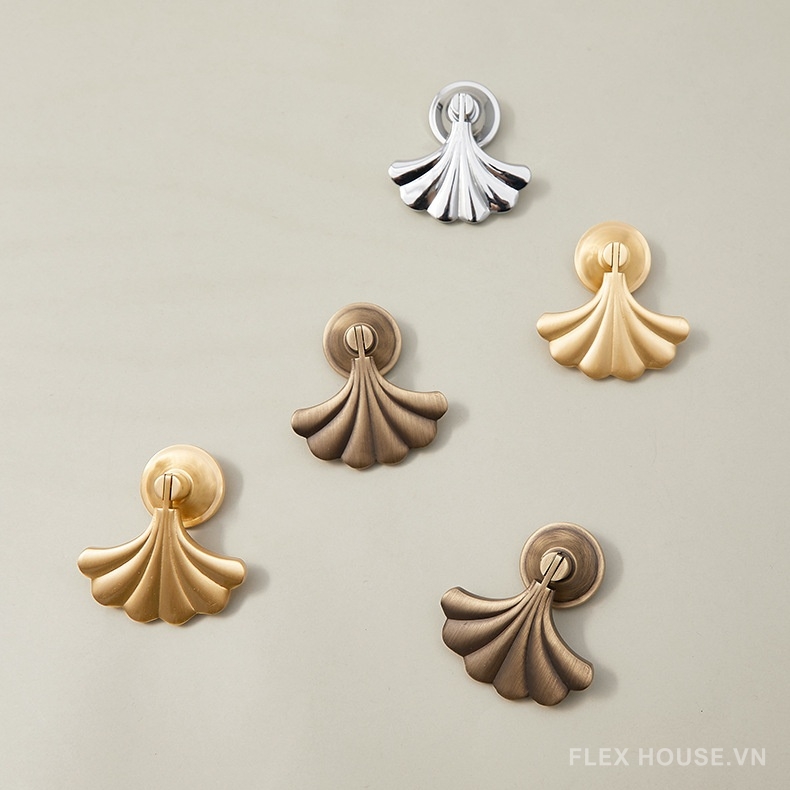 Tay nắm ngăn kéo đồng thau hình lá ngân hạnh PALO111 2 Tay nắm ngăn kéo đồng thau hình lá ngân hạnh PALO111 7