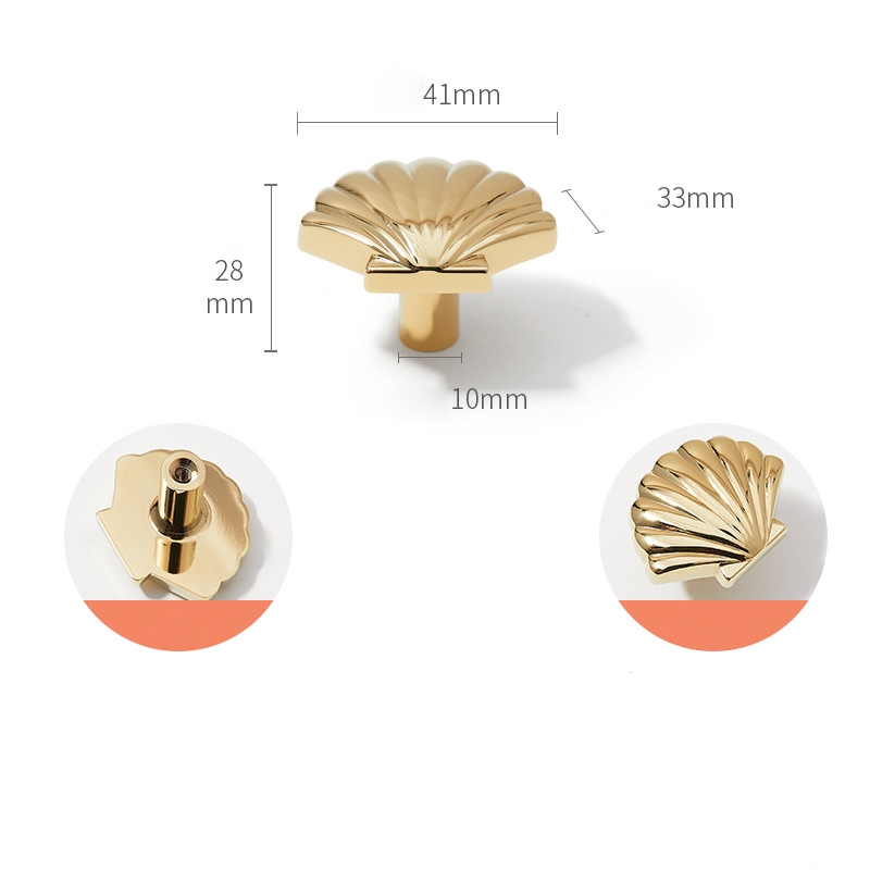 Tay nắm ngăn kéo họa tiết vỏ sò kiểu Bắc Âu PALO999 126