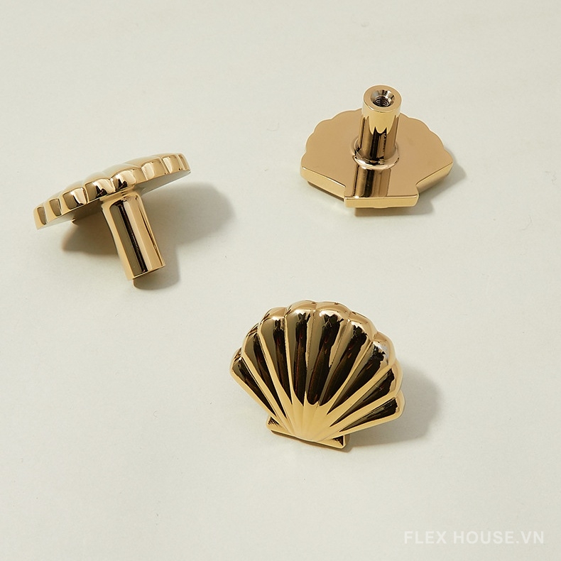 Tay nắm ngăn kéo họa tiết vỏ sò kiểu Bắc Âu PALO999 120