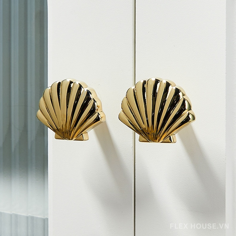 Tay nắm ngăn kéo họa tiết vỏ sò kiểu Bắc Âu PALO999 118