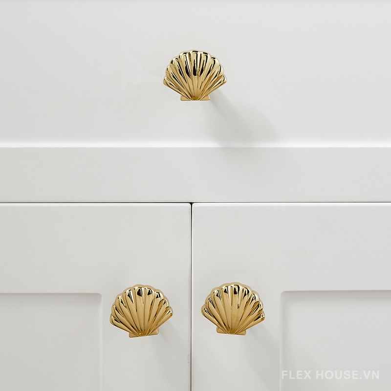 Tay nắm ngăn kéo họa tiết vỏ sò kiểu Bắc Âu PALO999 121