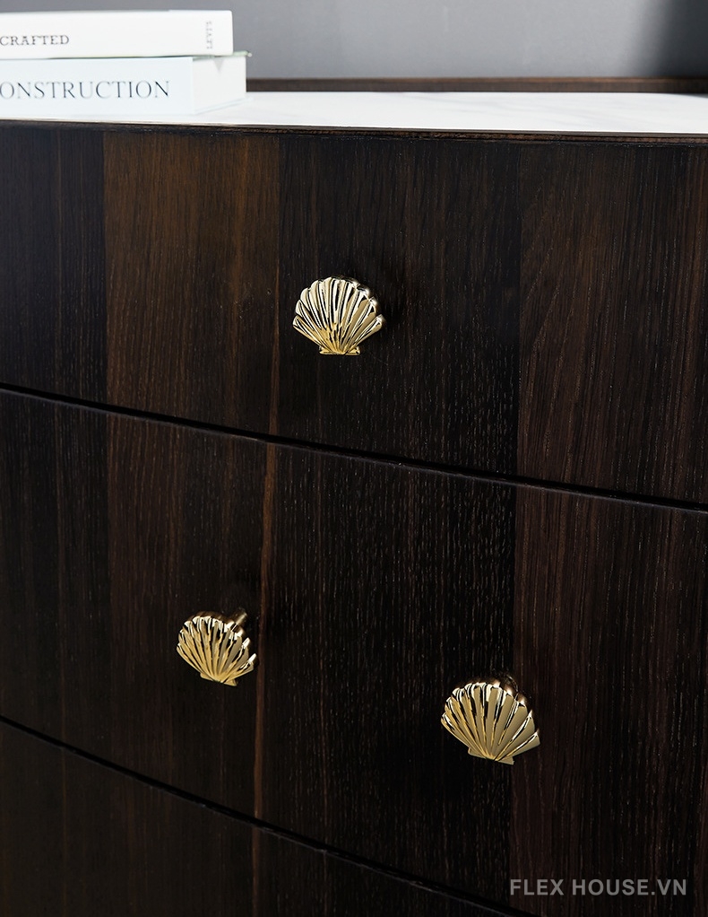 Tay nắm ngăn kéo họa tiết vỏ sò kiểu Bắc Âu PALO999 122