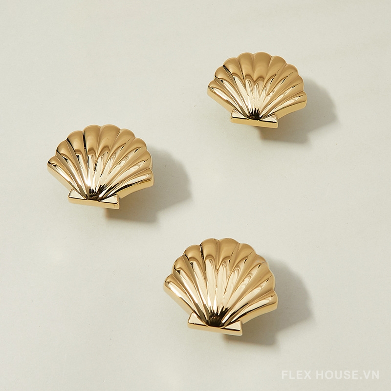 Tay nắm ngăn kéo họa tiết vỏ sò kiểu Bắc Âu PALO999 124