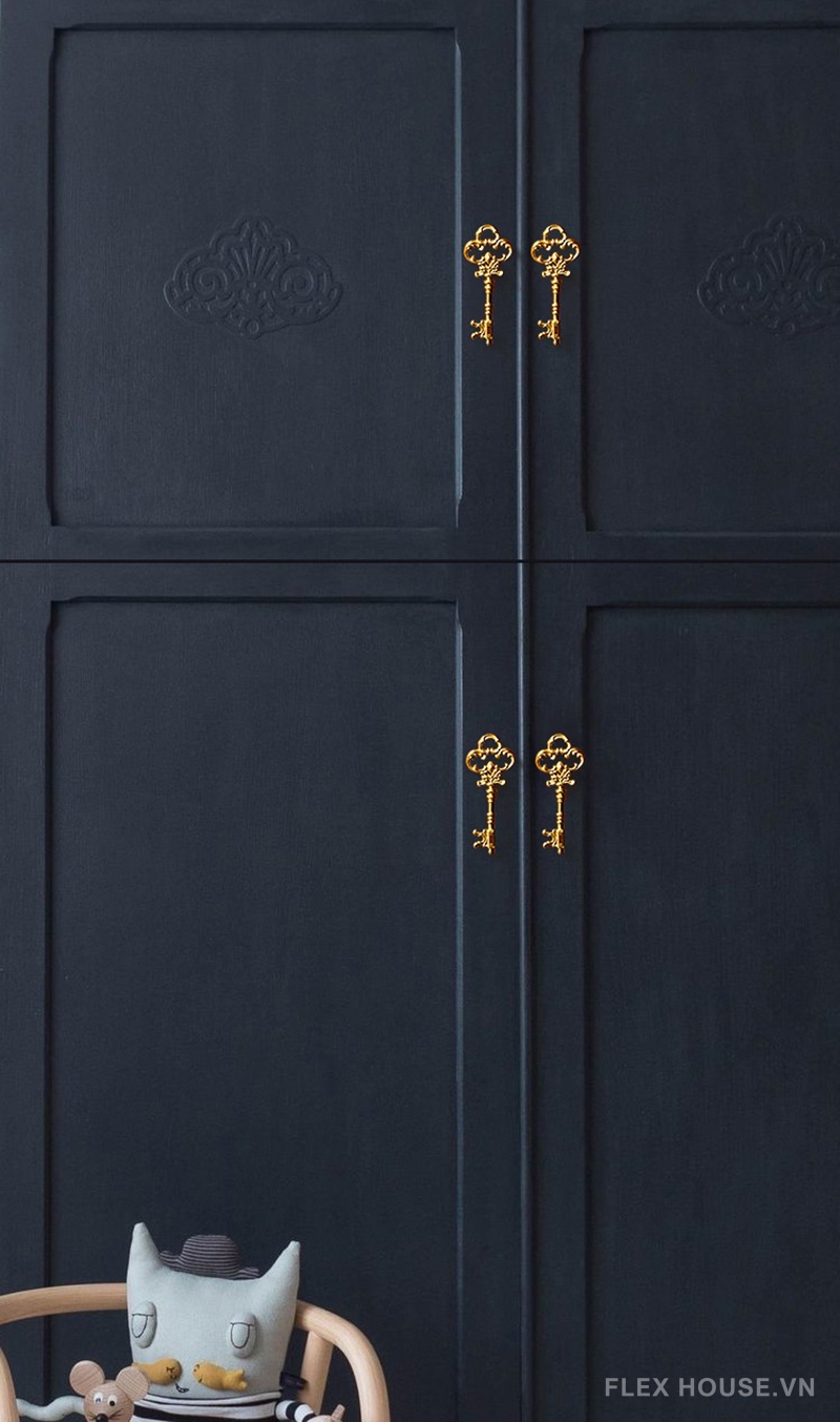 Tay nắm tủ đồng hình chìa khóa Retro kiểu Âu JTH775 13