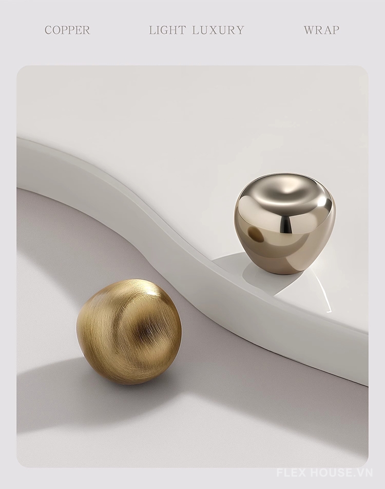 Tay nắm tủ đồng thau hình quả táo Minimalism YJ179 3 Tay nắm tủ đồng thau hình quả táo Minimalism YJ179 9