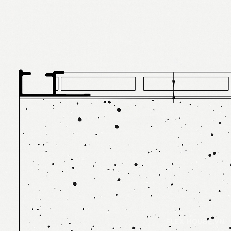 Thanh nẹp nhôm có máng đèn Led BM-5228 7