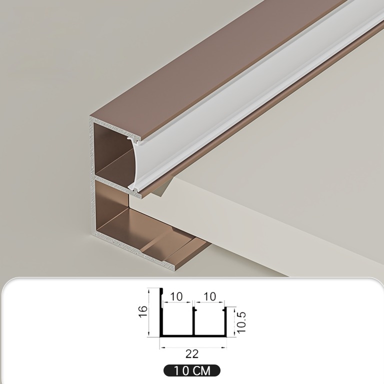 Thanh nẹp nhôm có máng đèn Led HB-SK-DD-10 3 Thanh nẹp nhôm có máng đèn Led HB-SK-DD-10 11