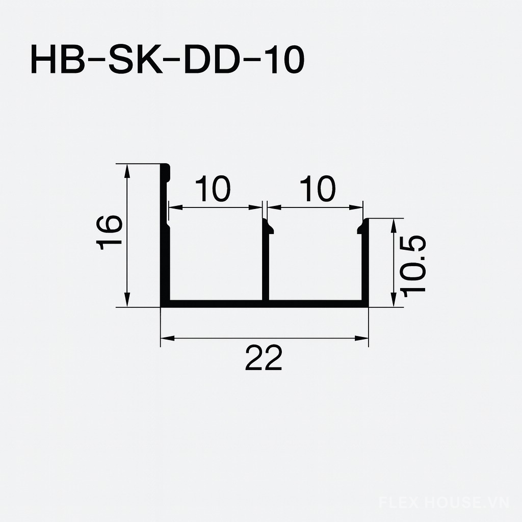 Thanh nẹp nhôm có máng đèn Led HB-SK-DD-10 9 Thanh nẹp nhôm có máng đèn Led HB-SK-DD-10 17