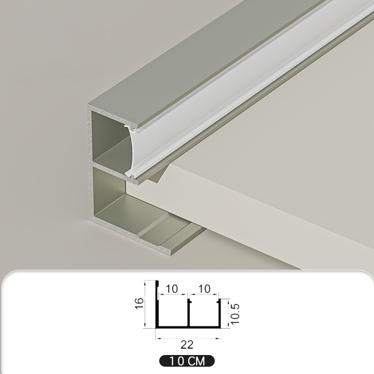 Thanh nẹp nhôm có máng đèn Led HB-SK-DD-10 6 Thanh nẹp nhôm có máng đèn Led HB-SK-DD-10 14