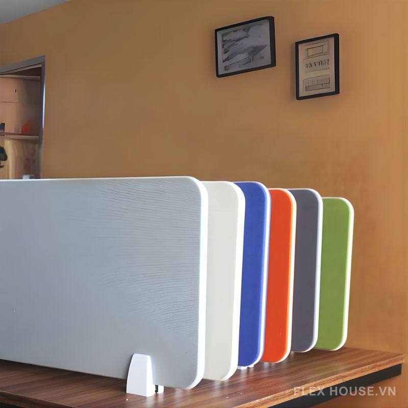 Vách ngăn bàn làm việc bằng gỗ MDF GHO1577 5 Vách ngăn bàn làm việc bằng gỗ MDF GHO1577