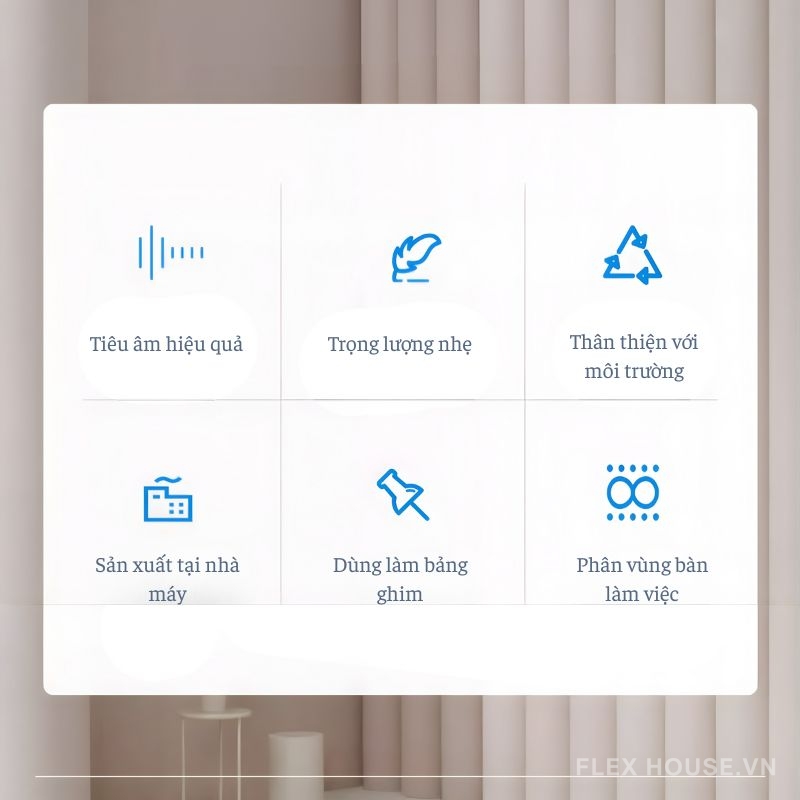 Vách ngăn bàn làm việc tiêu âm polyester JT4425