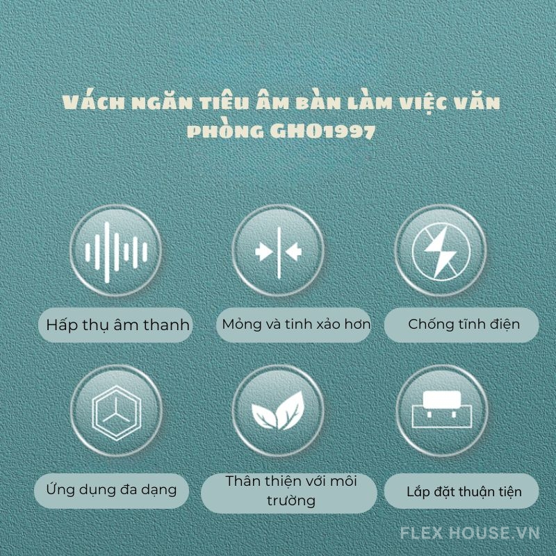 Vách ngăn tiêu âm bàn làm việc văn phòng GHO1997