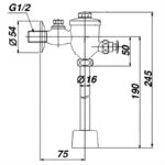 Van xả bồn tiểu nam dạng nhấn ống thẳng Inax UF-7V