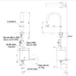 Vòi chậu lavabo cảm ứng cổ cái TOTO TLE24007V