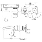 Vòi chậu lavabo gắn tường TOTO TLG09307BB
