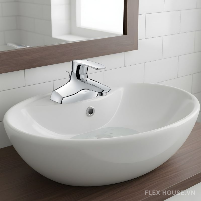 Vòi chậu lavabo rửa mặt nóng lạnh Inax LFV-211S