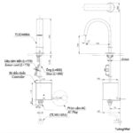 Vòi chậu rửa mặt cổ cao tự động TOTO TLE24008V