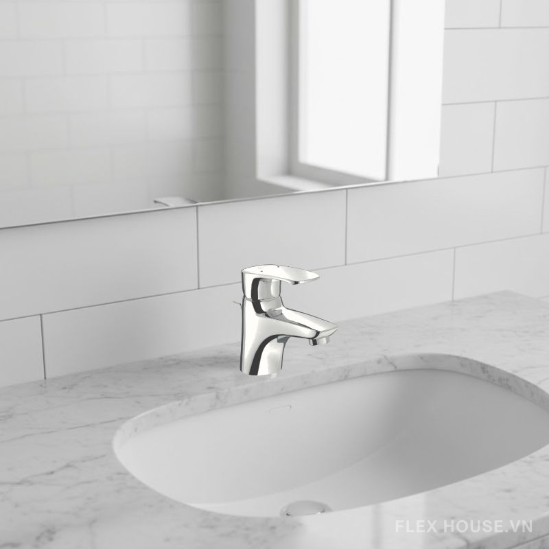Vòi chậu sứ rửa mặt 1 lỗ nóng lạnh Inax LFV-212S