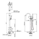 Vòi xả bồn tắm Matsu đặt sàn kèm đế TOTO TBP01301AA