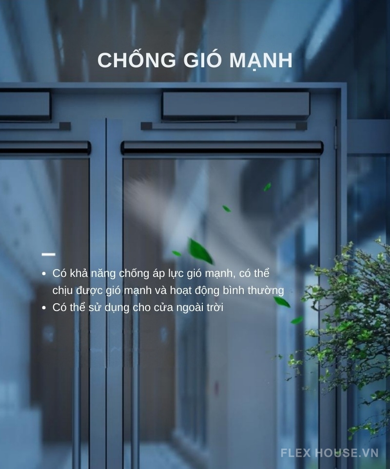 Cửa mở cánh tự động lò xo tích hợp moment lớn SW500