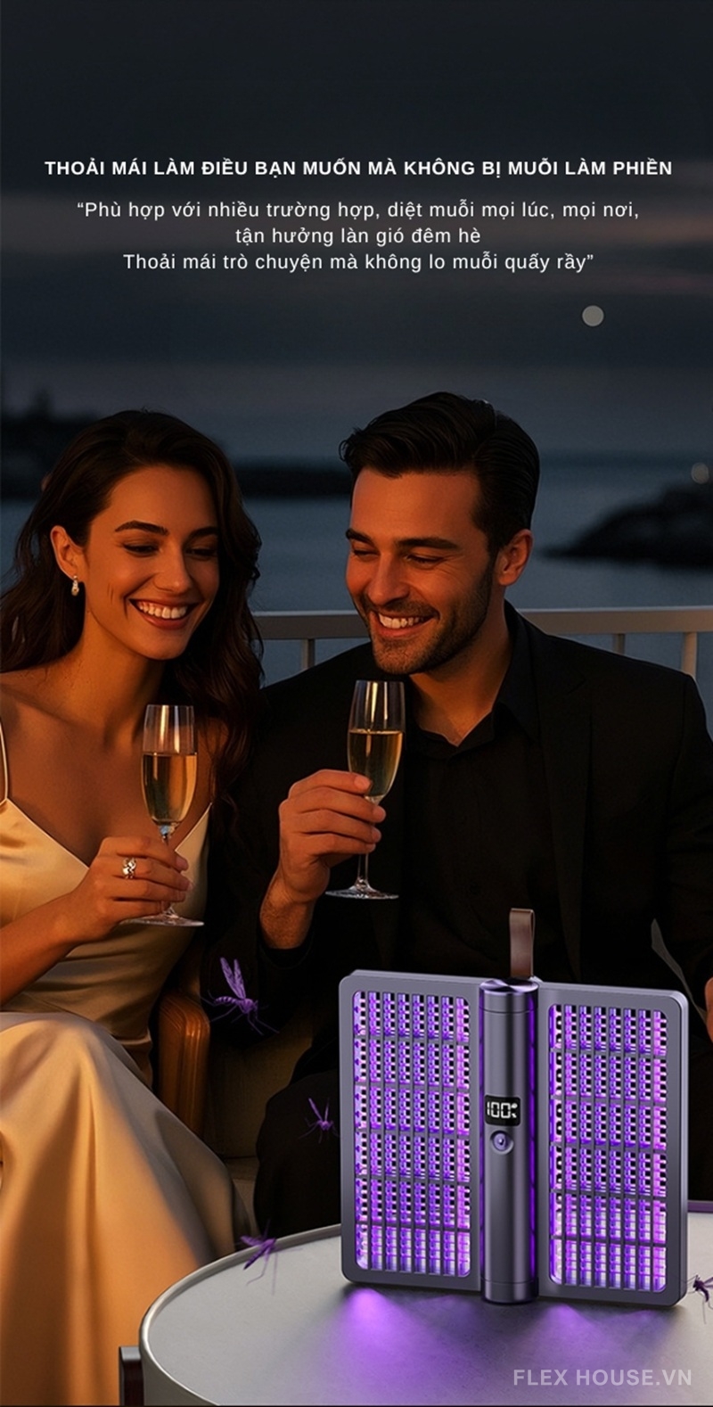 Đèn diệt muỗi 4 trong 1 gập xoay đa chiều FB4006 6 Đèn diệt muỗi 4 trong 1 gập xoay đa chiều FB4006