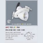 Đèn led âm trần điều chỉnh xoay tiện lợi AFC 723 9W