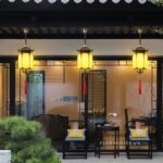 Đèn lồng treo ngoài trời phong cách Á Đông GDL0829