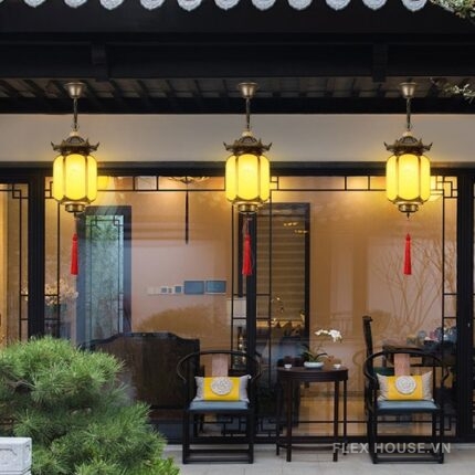 Đèn lồng treo ngoài trời phong cách Á Đông GDL0829