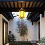 Đèn lồng treo ngoài trời phong cách Á Đông GDL0829