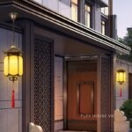 Đèn lồng treo ngoài trời phong cách Á Đông GDL0829