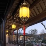 Đèn lồng treo ngoài trời phong cách Á Đông GDL0829