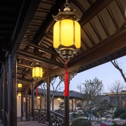 Đèn lồng treo ngoài trời phong cách Á Đông GDL0829