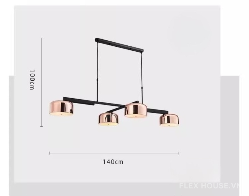 Kích thước đèn thả bàn ăn hậu hiện đại có thể xoay XY3122
