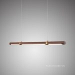 Đèn thả bàn ăn hiện đại gỗ óc chó Bắc Âu DX7862