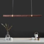 Đèn thả bàn ăn hiện đại gỗ óc chó Bắc Âu DX7862