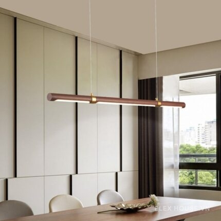Đèn thả bàn ăn hiện đại gỗ óc chó Bắc Âu DX7862