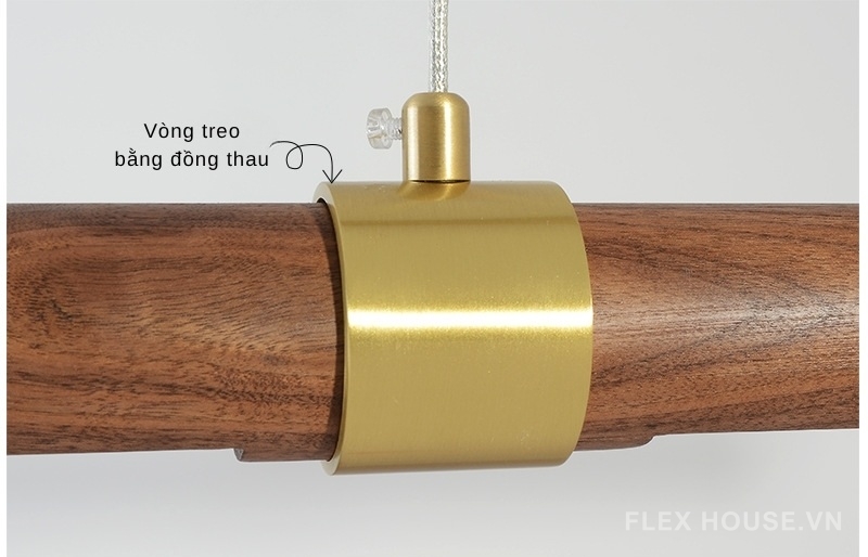 Đèn thả bàn ăn hiện đại gỗ óc chó Bắc Âu DX7862