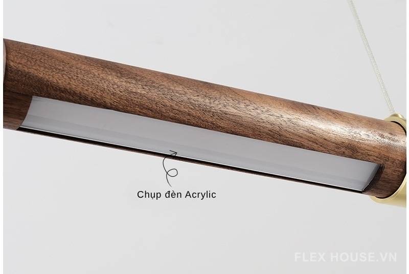 Đèn thả bàn ăn hiện đại gỗ óc chó Bắc Âu DX7862