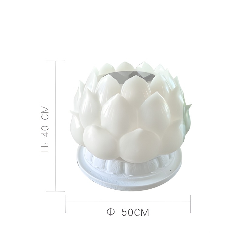 Đèn trụ cổng sân vườn dáng hoa sen BY050J.01