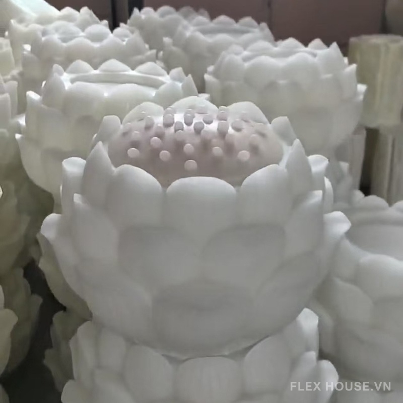 Đèn trụ cổng sân vườn dáng hoa sen BY050J.50.W.02