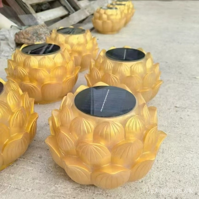 Đèn trụ cổng sân vườn dáng hoa sen BY050J.50.Y.01