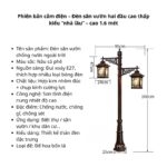 Đèn trụ công viên nhôm đúc phong cách Á Đông MCL1662.1.6