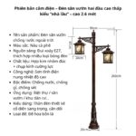 Đèn trụ công viên nhôm đúc phong cách Á Đông MCL1662.2.6