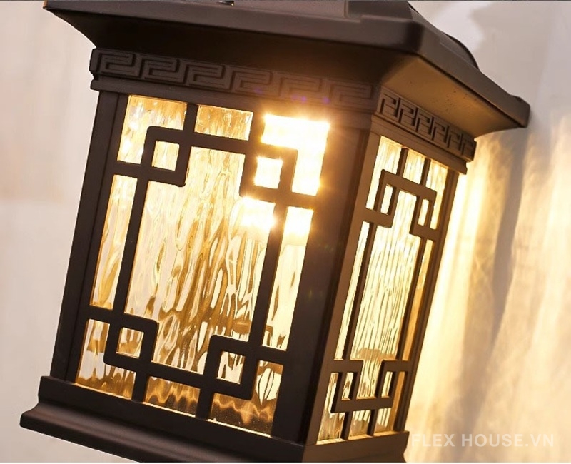 Đèn trụ công viên nhôm đúc phong cách Á Đông MCL1662 7 Đèn trụ công viên năng lượng mặt trời nhôm đúc MCL1662