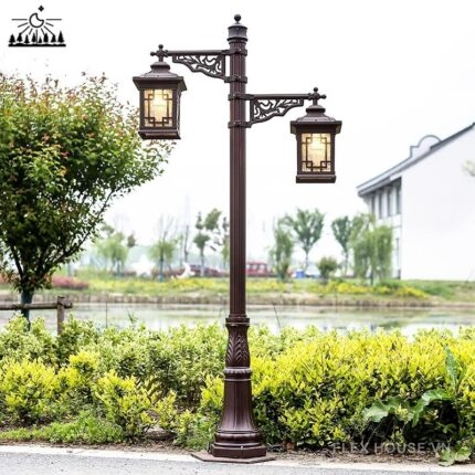 Đèn trụ công viên nhôm đúc phong cách Á Đông MCL1662
