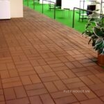 Gạch cao su hạt SBR lát sân vườn chuồng ngựa GV7938